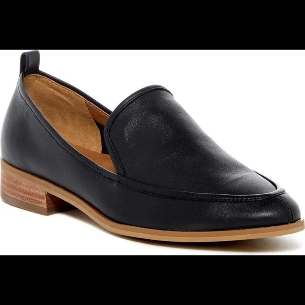 Susina Black Leather Loafers